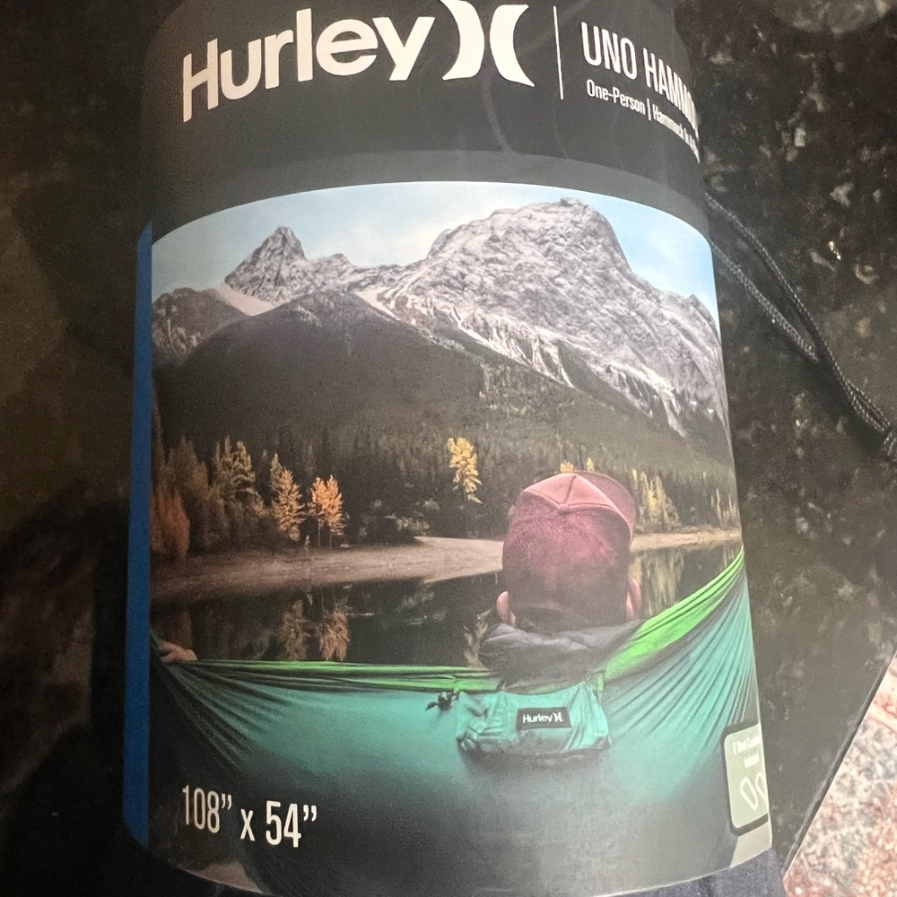 Hurley Packable Hammock Navy blue new package gift camping outdoor vacation
